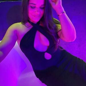 Black cross over dress